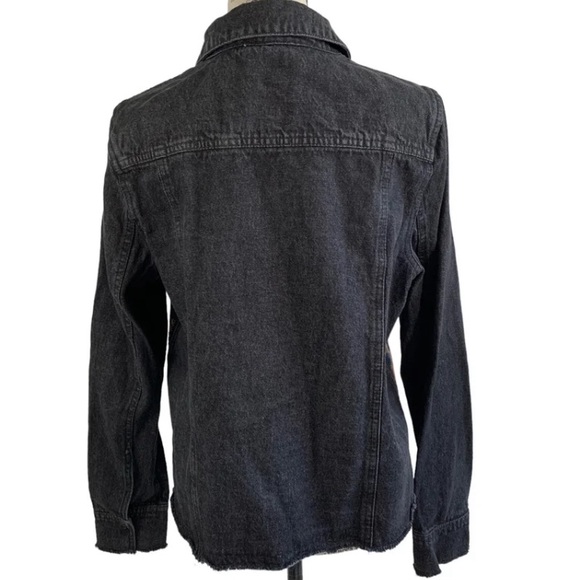 Mi ami women’s M embroidered black denim jacket - Picture 9 of 12